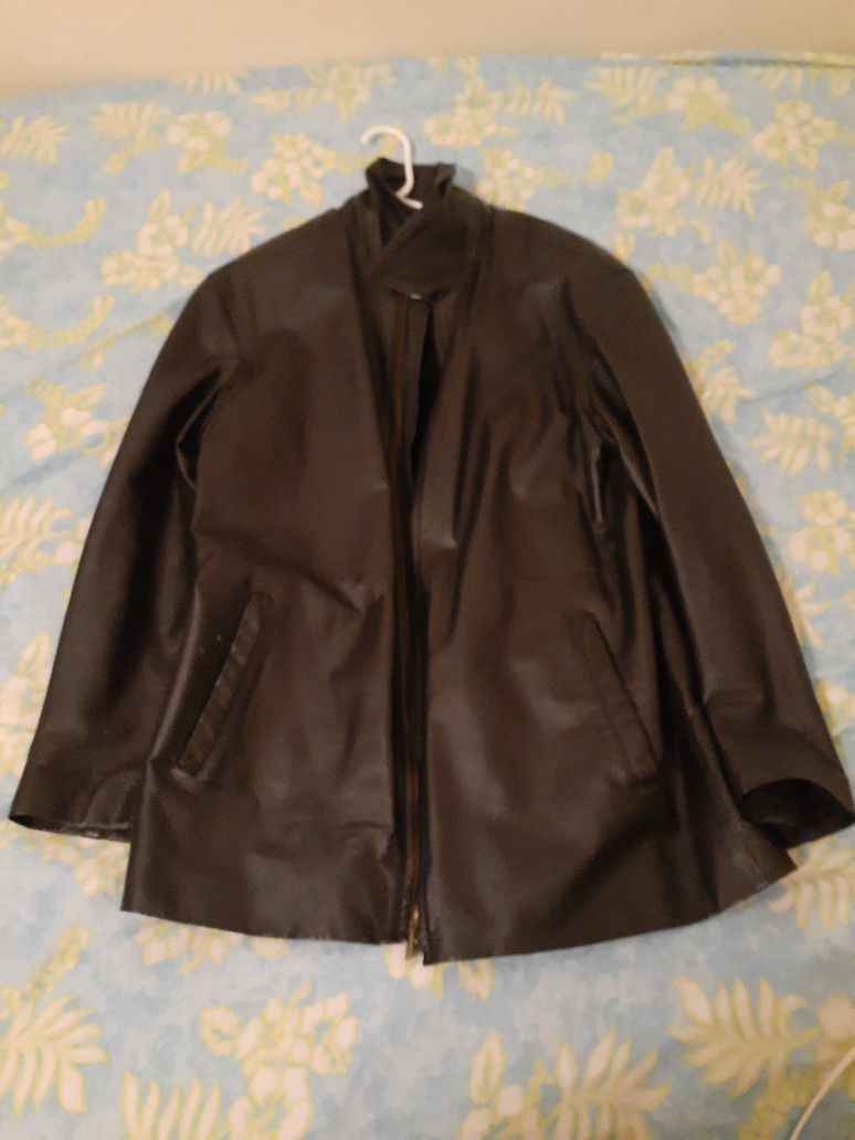 Tuscany Medium Size Brown Leather Jacket  .