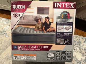 Intex DURA-BEAM® DELUXE COMFORT PILLOW REST AIRBED 18in QuickFill® Plus INTERNAL PUMP