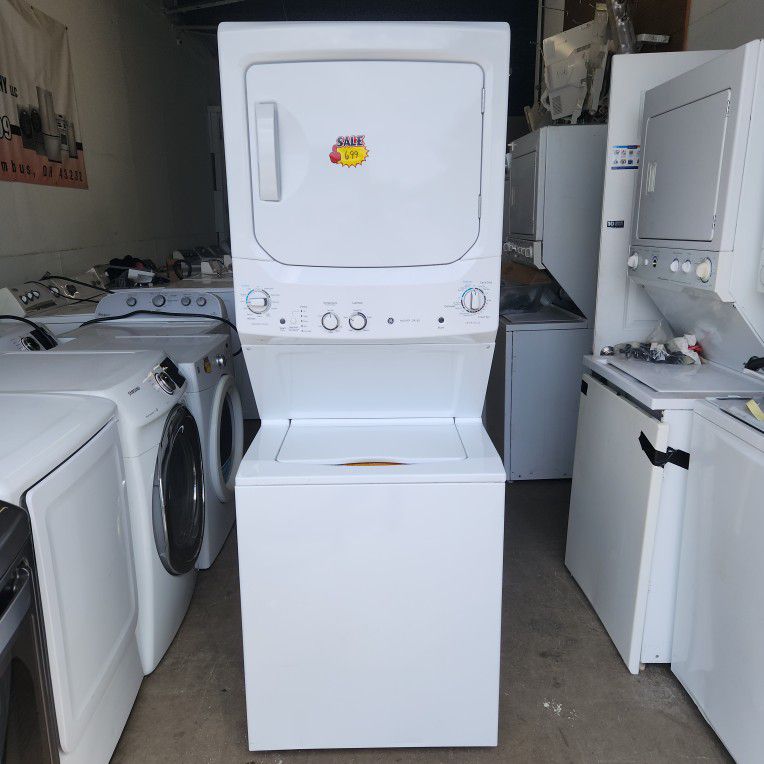 GE STACK SET WASHER AND ELECTRIC DRYER DELIVERY IS AVAILABLE AND HOOK UP 60 DAYS WARRANTY 