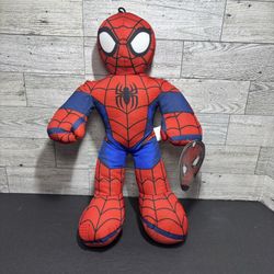 Ultimate Spiderman Plush Toy. Licensed Stuffed Animal. Marvel. NWT