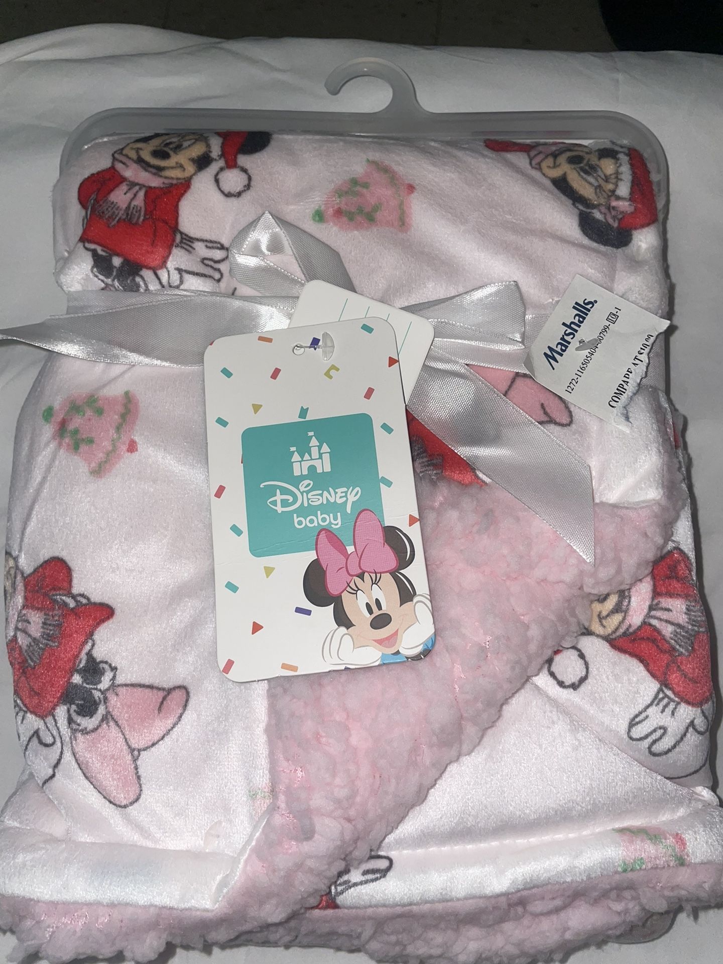 Minnie Mouse Baby Christmas Blanket