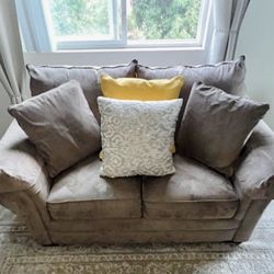 Bassett Couch (Love Seat Sofa) And Ottoman