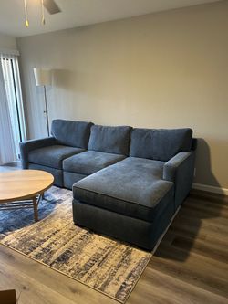 Sectional couch with table