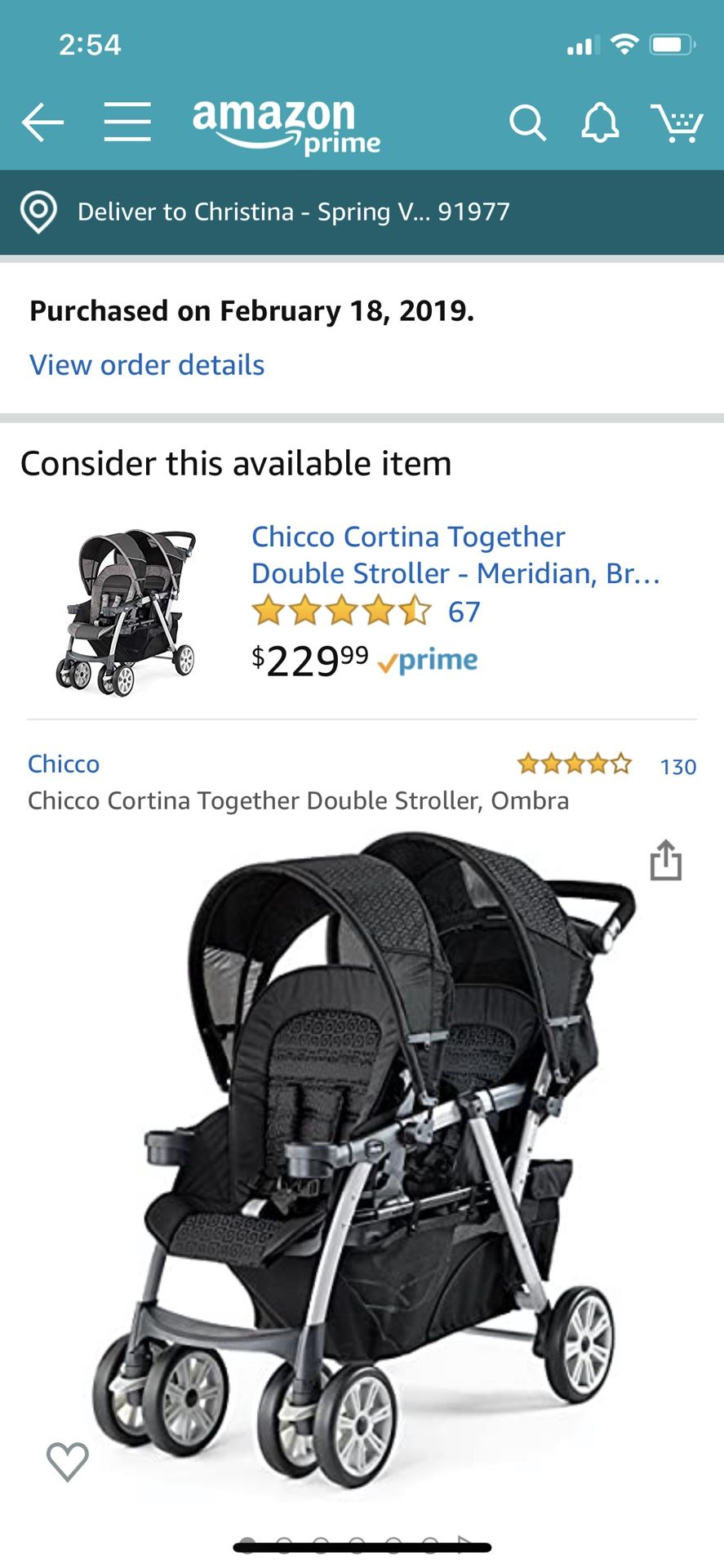 Chicco Cortina Double stroller