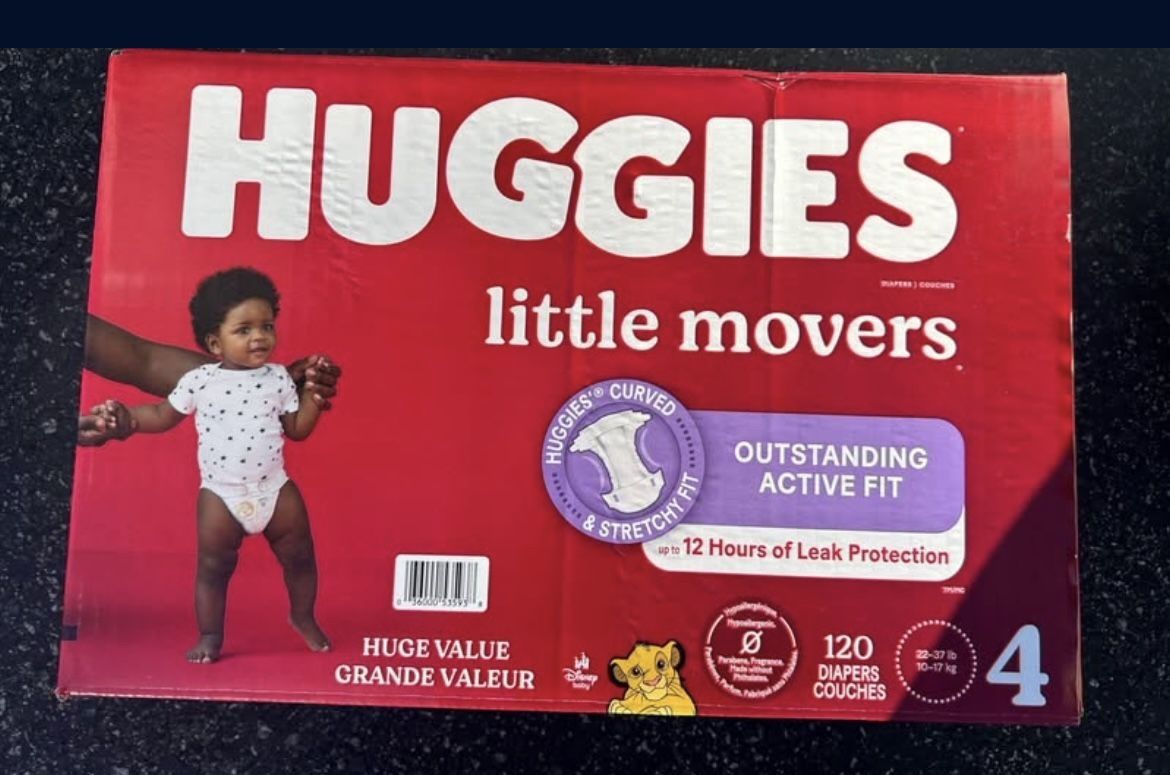 Huggies Diapers Size 4 (120 Count)