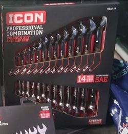 Icon 14 pc Professional combination wrench set