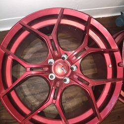 Candy Red 22-in Asanti Rims