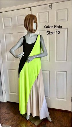 Calvin Klein Colorblock Maxi Dress Size 12