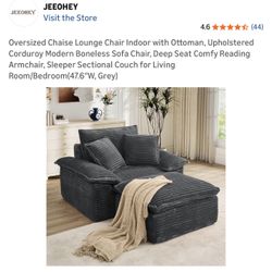Oversized Lounge Chair Indoor with Ottoman