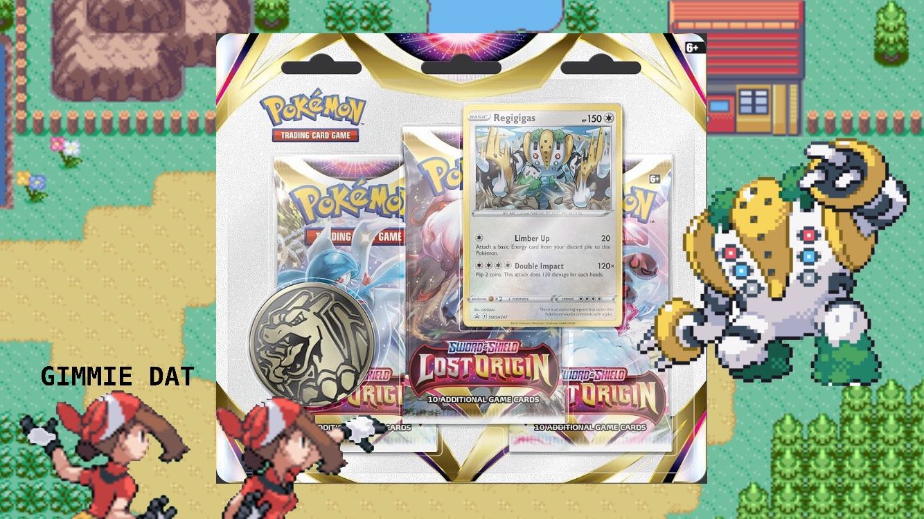 lost origin regigigas 3 pack blister Pokémon