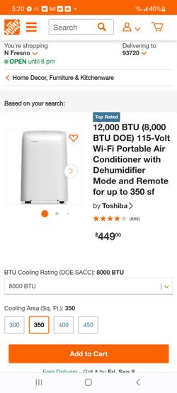 Toshiba Portable Air Conditioner