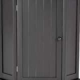 17.5in W X 17.5in D X 31.40in Black Bathroom Wall Cabinet Linen Cabinet 