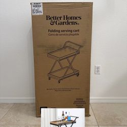 Heavy Duty Folding Entertainment/Bar Cart 