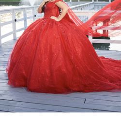 Vestido De Quinceañera Rojo 