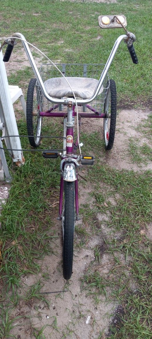 Vintage Miami Sun Three wheel Bike 24 In Wheels All Original! for Sale