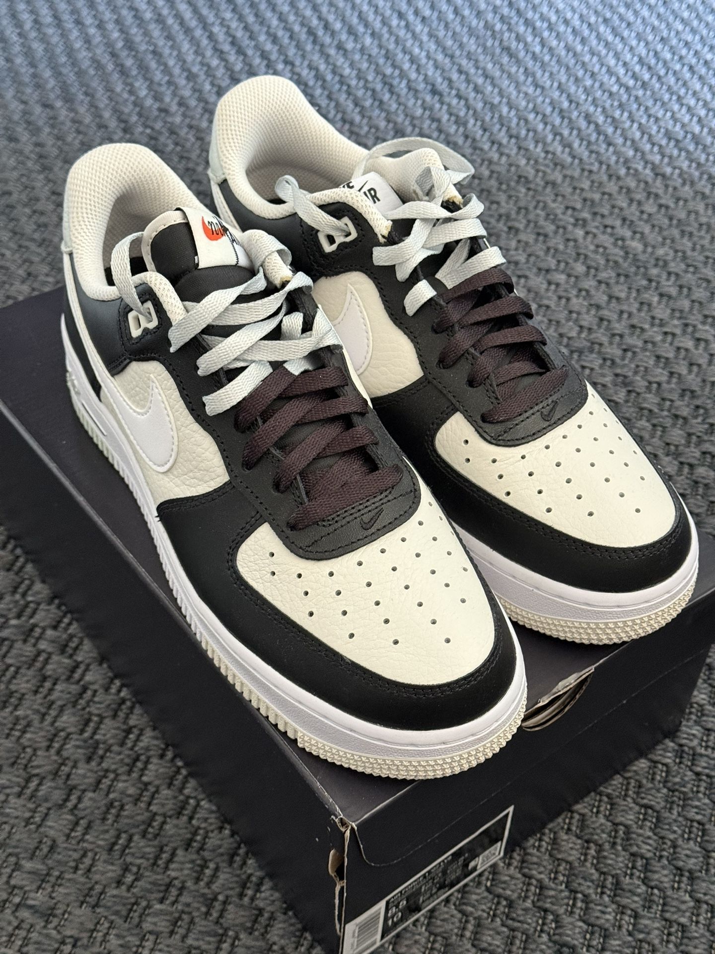 nike air force 1 low '07 lv8 split black phantom size 8.5