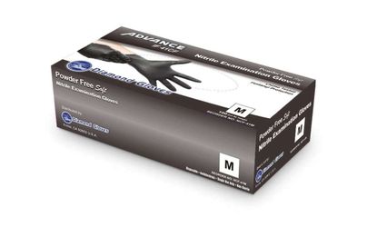 Black Nitrile Powder Free Exam Gloves. 