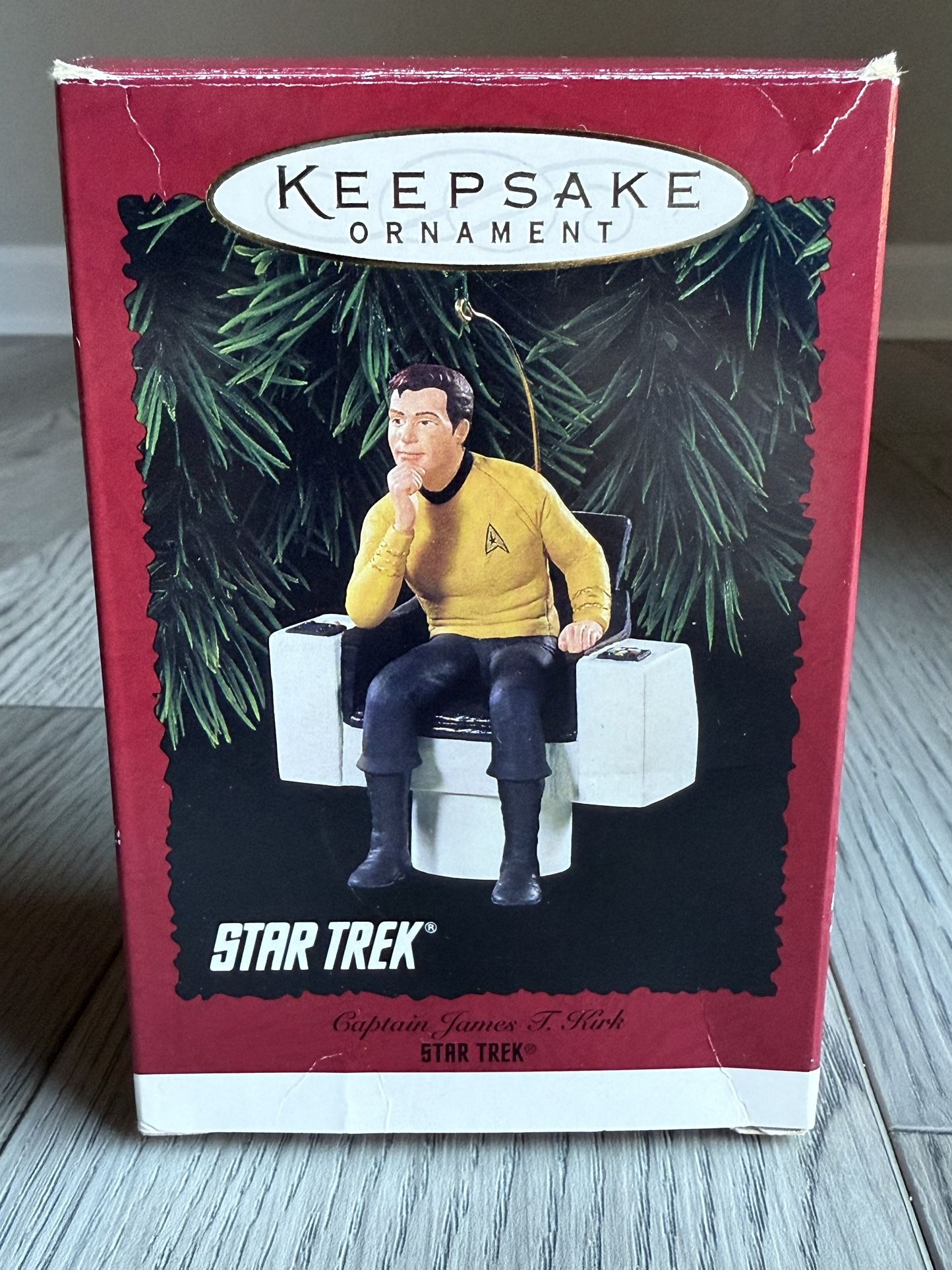 Vintage 1995 Star Trek Captain Kirk Christmas Ornament Hallmark
