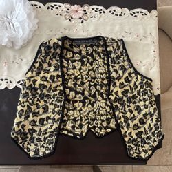 Leopard Vest In A Medium 