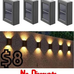 (NEW) Mini Solar Wall Lights for decoration - 4 Pack 
