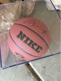 Michael Jordan signed basketball.