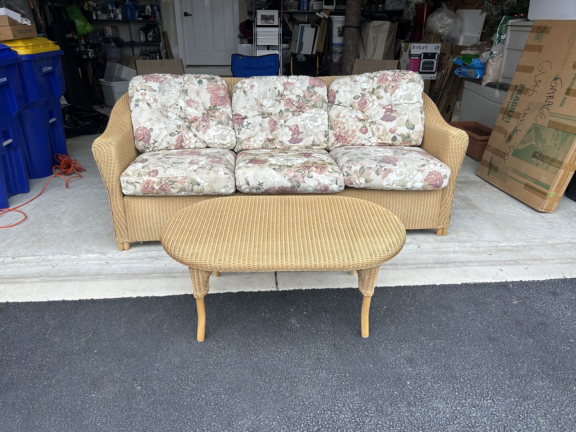 Wicker Couch Set
