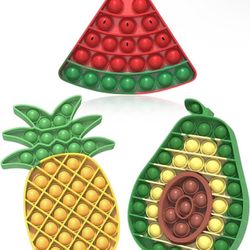 Brandnew Cute Sensory Push Pop Its Fidgets Toy for Teens Girls & Boys, Popits Figetget Toys 3 Pack