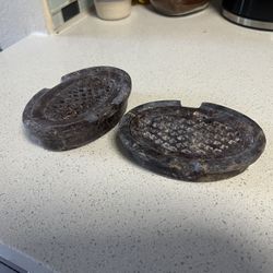 Pair of Stone Soap Dishes