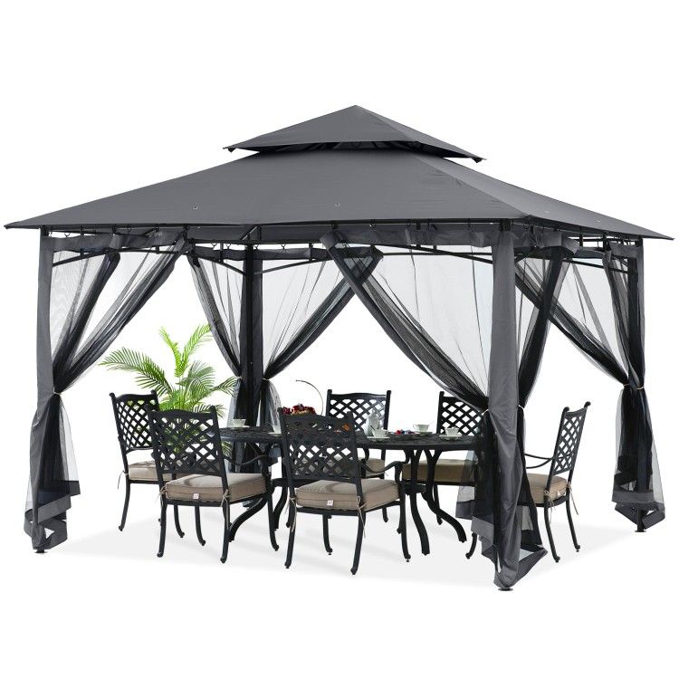 Brand New (In Box) $400+ 12ft x 10ft Steel Gazebo by ABC Canopy (grey or navy)