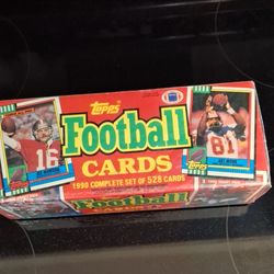 Factory-sealed 1990 Topps NFL Football Complete 528 Card Set