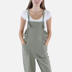 Stylish Olive Green Overalls