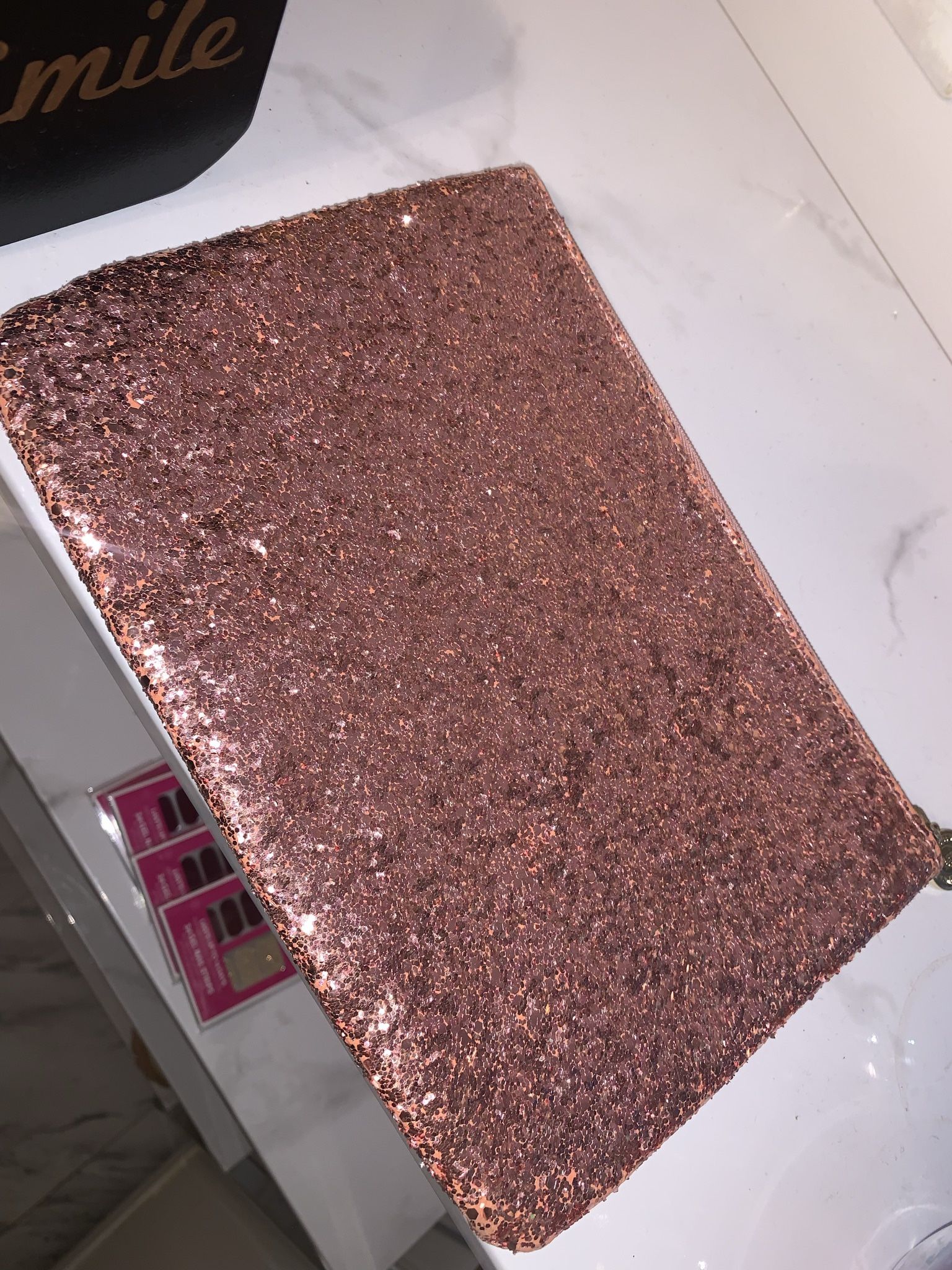 BBW Pink Glitter Makeup Bag