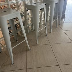 4 Bar Height Stools & 3 Counter Height