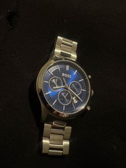 Hugo Boss Stainless Steel Blue Sunburst Dial Watch