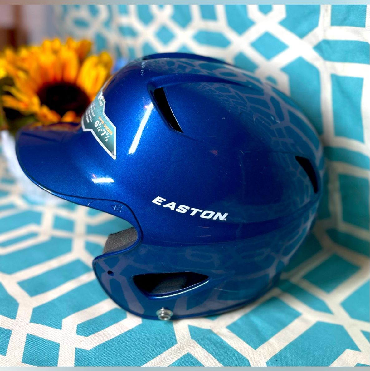 Easton Metallic Royal Blue  Gametime Batting Helmet 6 3/4 - 7 3/8 Preloved Condition 