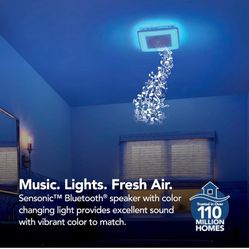 ChromaComfort Exhaust Fan w/ Bluetooth Speaker & LED Light – New in Box
