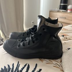 All black Converse High Tops