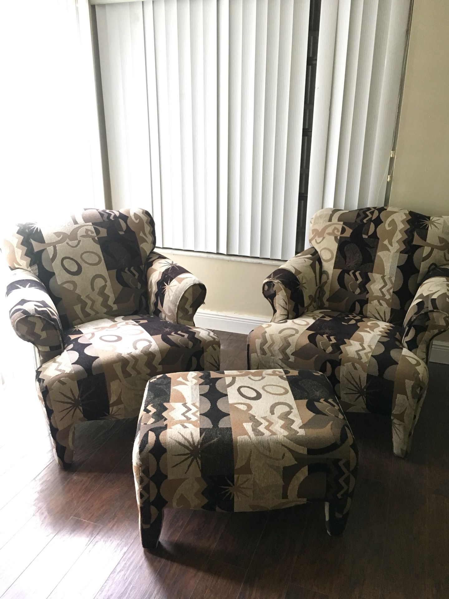 Sofa chairs with ottoman