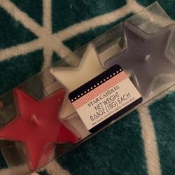 New Star Candles Red White Blue