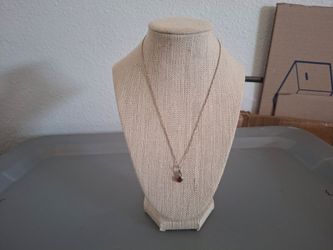 DESIGNER 925 STERLING SILVER ROUND GARNET BOX CHAIN PENDANT NECKLACE
