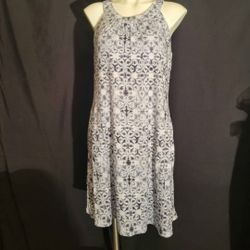White Black And Grey Stretchy Dress 