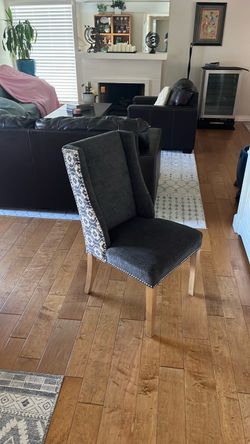 Upholstered Dining Chair with Nailhead Trim