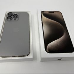 FLAWLESS Apple iPhone 15 Pro Max A2849 256GB Natural Unlocked MU683LL/A 85% BH
