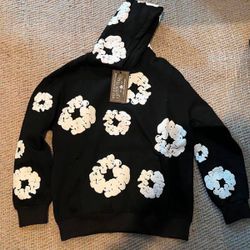 New denim tear hoodie 