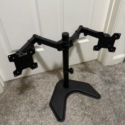 WALI Adjustable Dual Computer Monitor Holder Mount