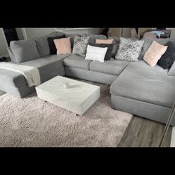 Gray Sectional - Super Comfy!