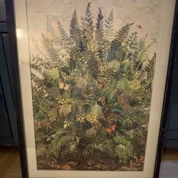 Framed Fern Painting
