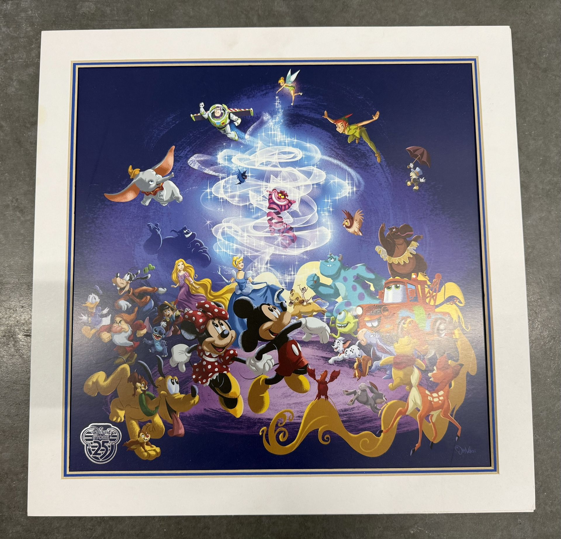 Disney Store 25th Anniversary Lithograph