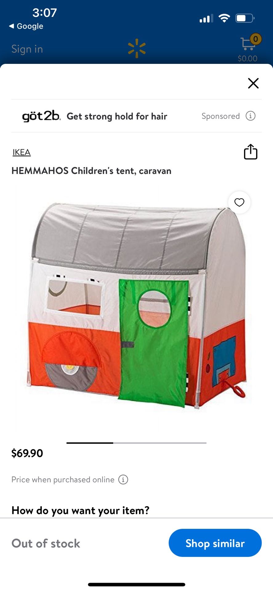 IKEA Hemmahos Camper Tent