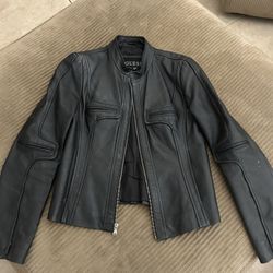 Guess Leather Jacket Small